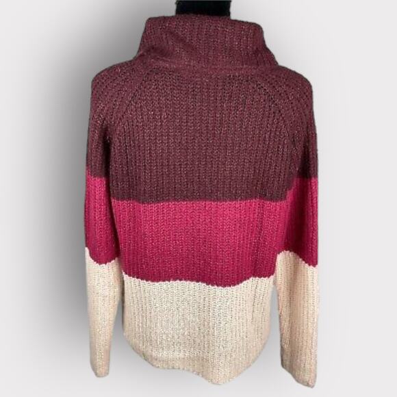 Brave Soul London Turtleneck Colorblock Sweater | Medium - Picture 6 of 10